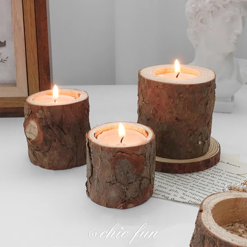 Log Wood Candle