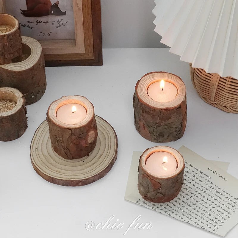 Log Wood Candle