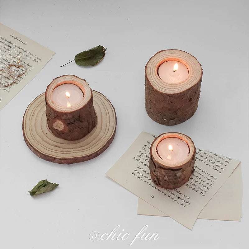 Log Wood Candle