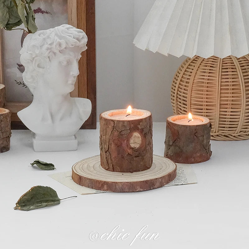 Log Wood Candle