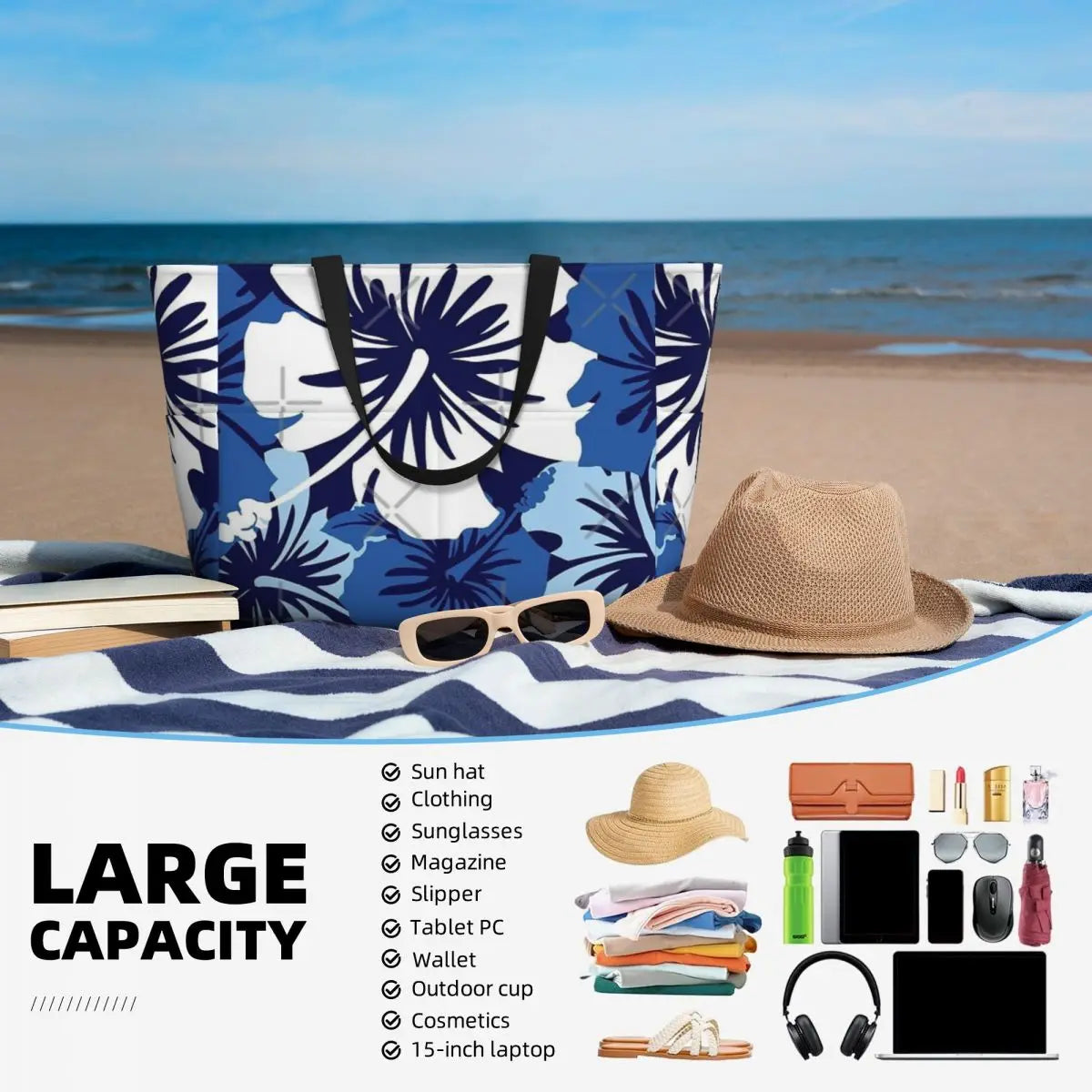 Hibiscus Aloha Beach Bag