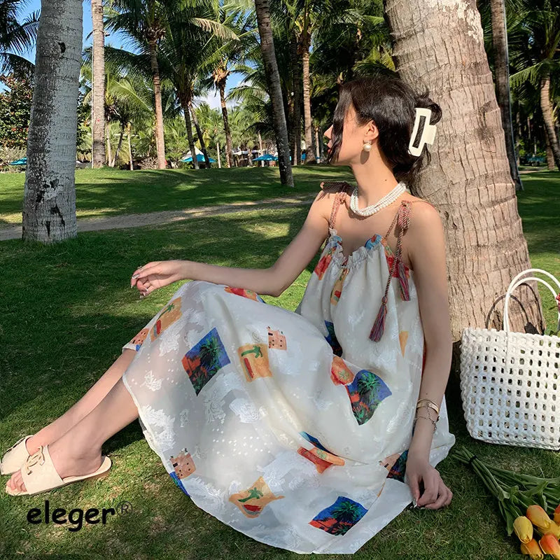 Hawaiian Vacation Long Dress