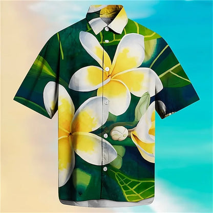 Hawaiian 3D floral shirts men