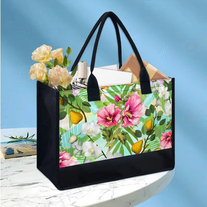 Floral Beach Tote Bags