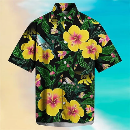 Hawaiian 3D floral shirts men