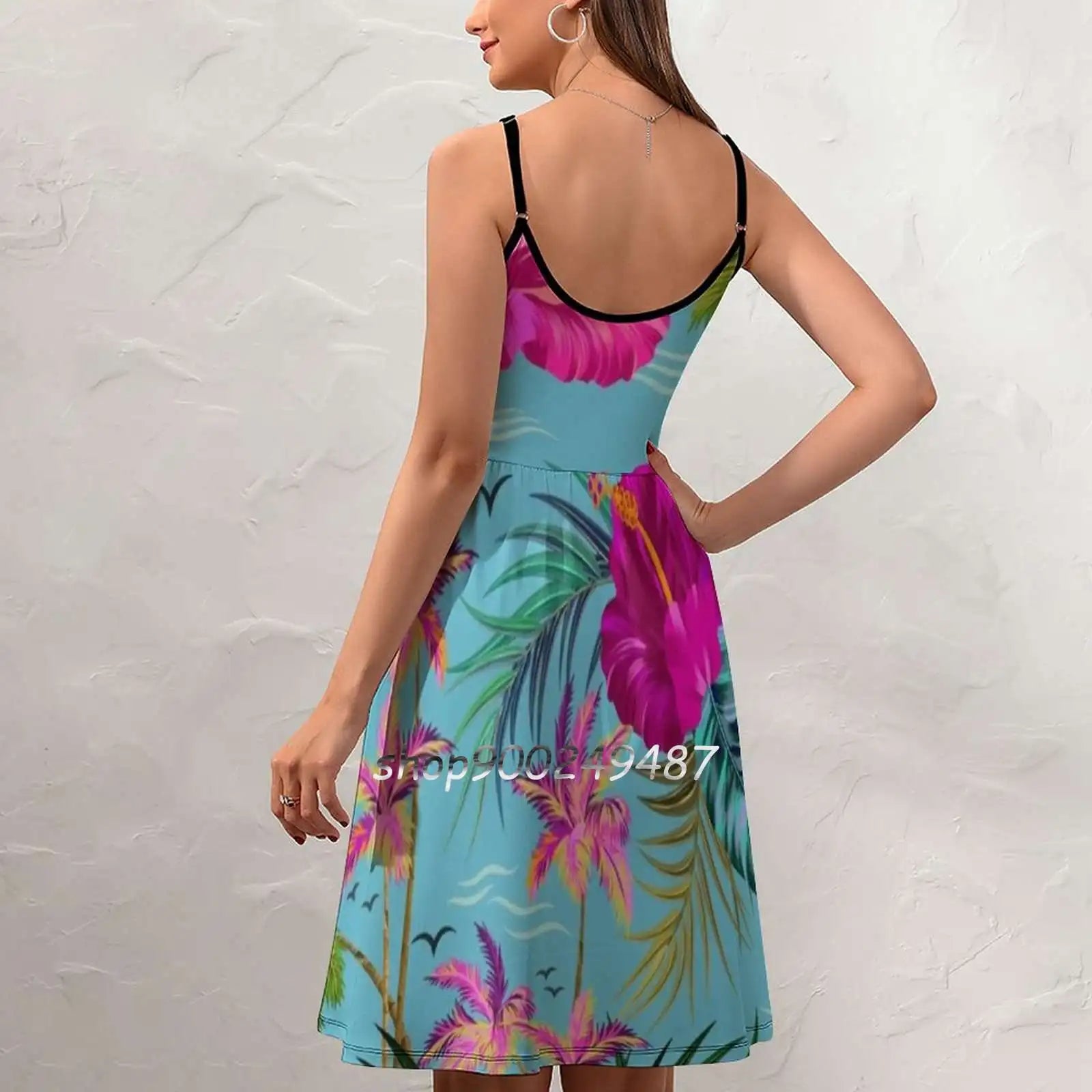 Hawaii Pattern Sling Dress