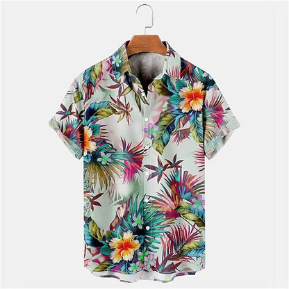 Hawaiian 3D floral shirts men