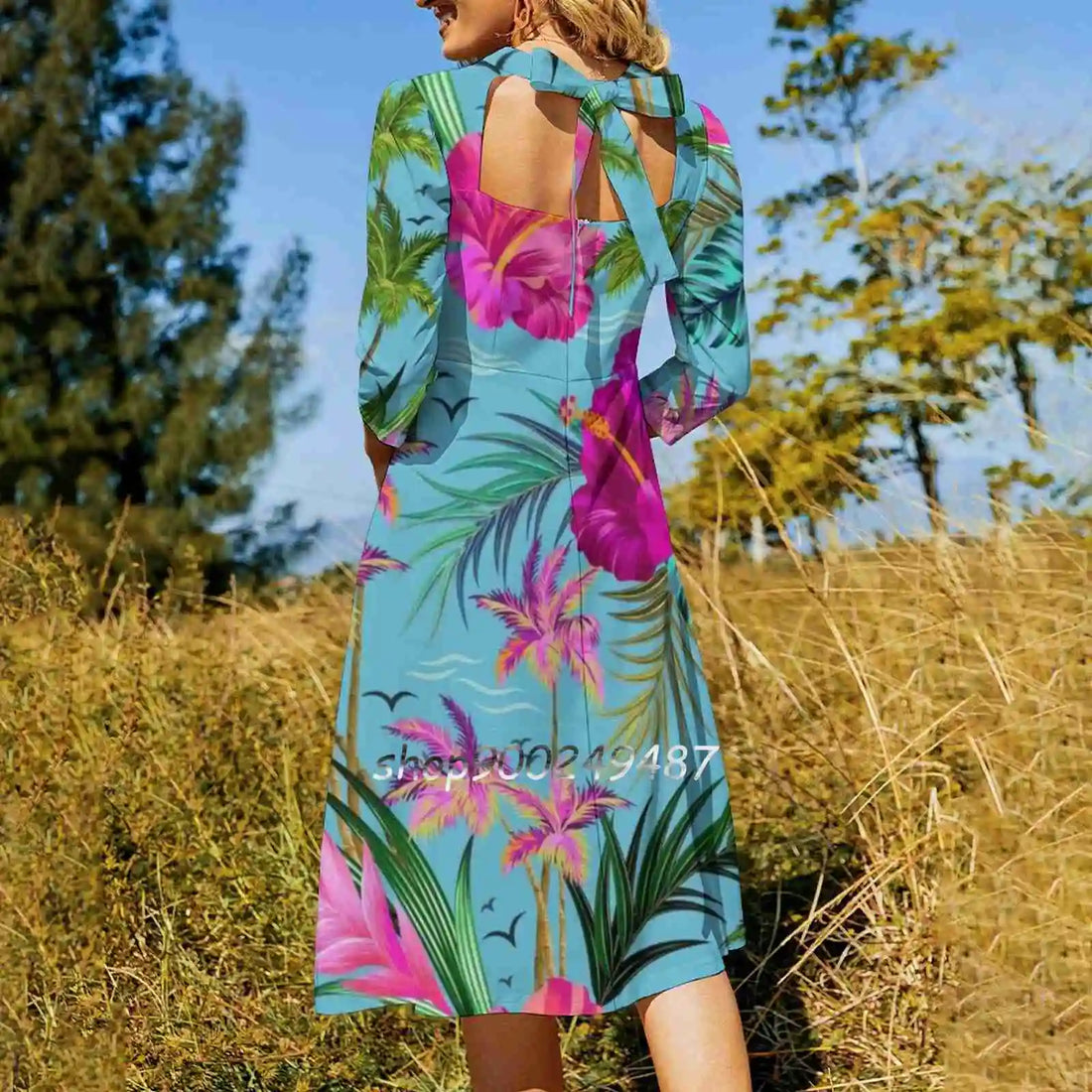 Hawaii Pattern Sling Dress