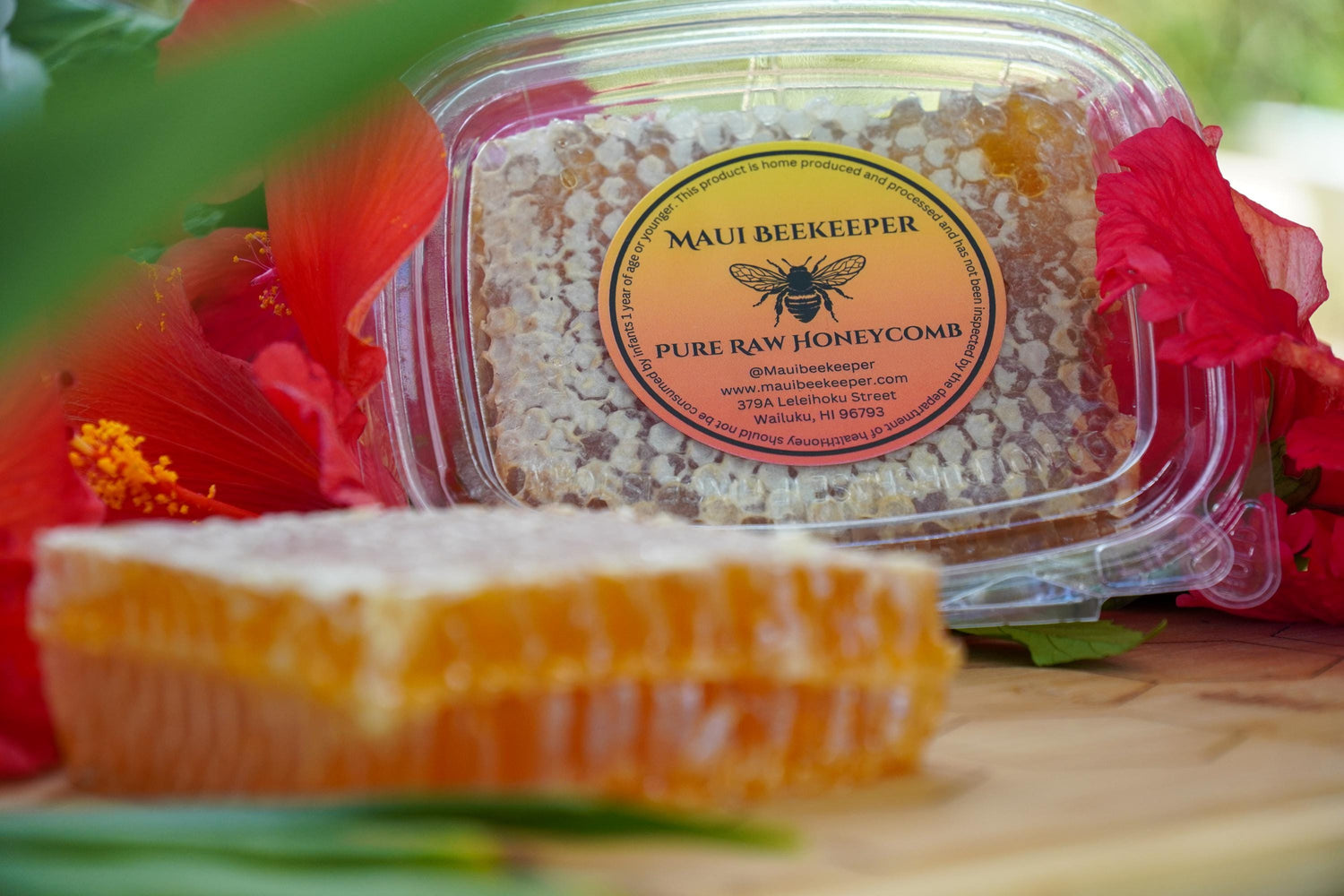 100% Pure Raw Maui Honey Comb