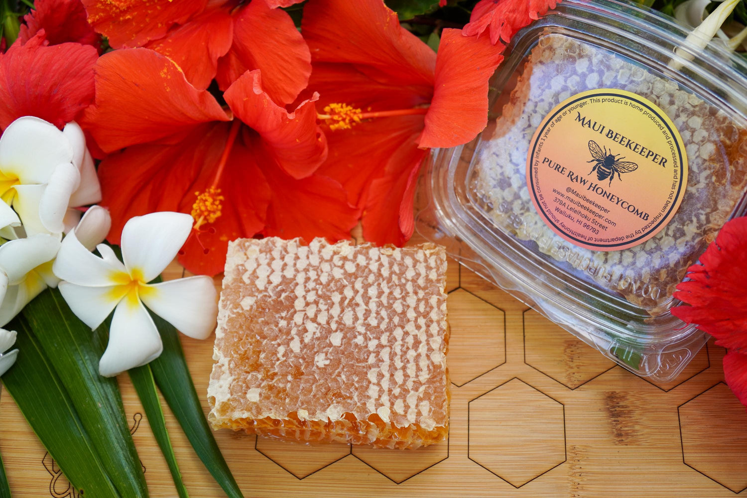 100% Pure Raw Maui Honey Comb